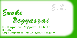 emoke megyaszai business card
